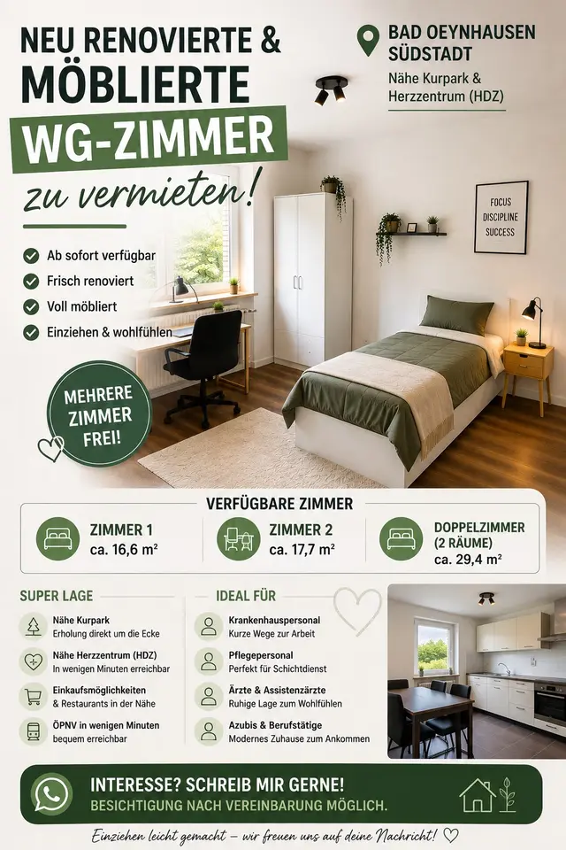 2 Zimmer Wohnung mit 25 m² in Minden – Bild 8