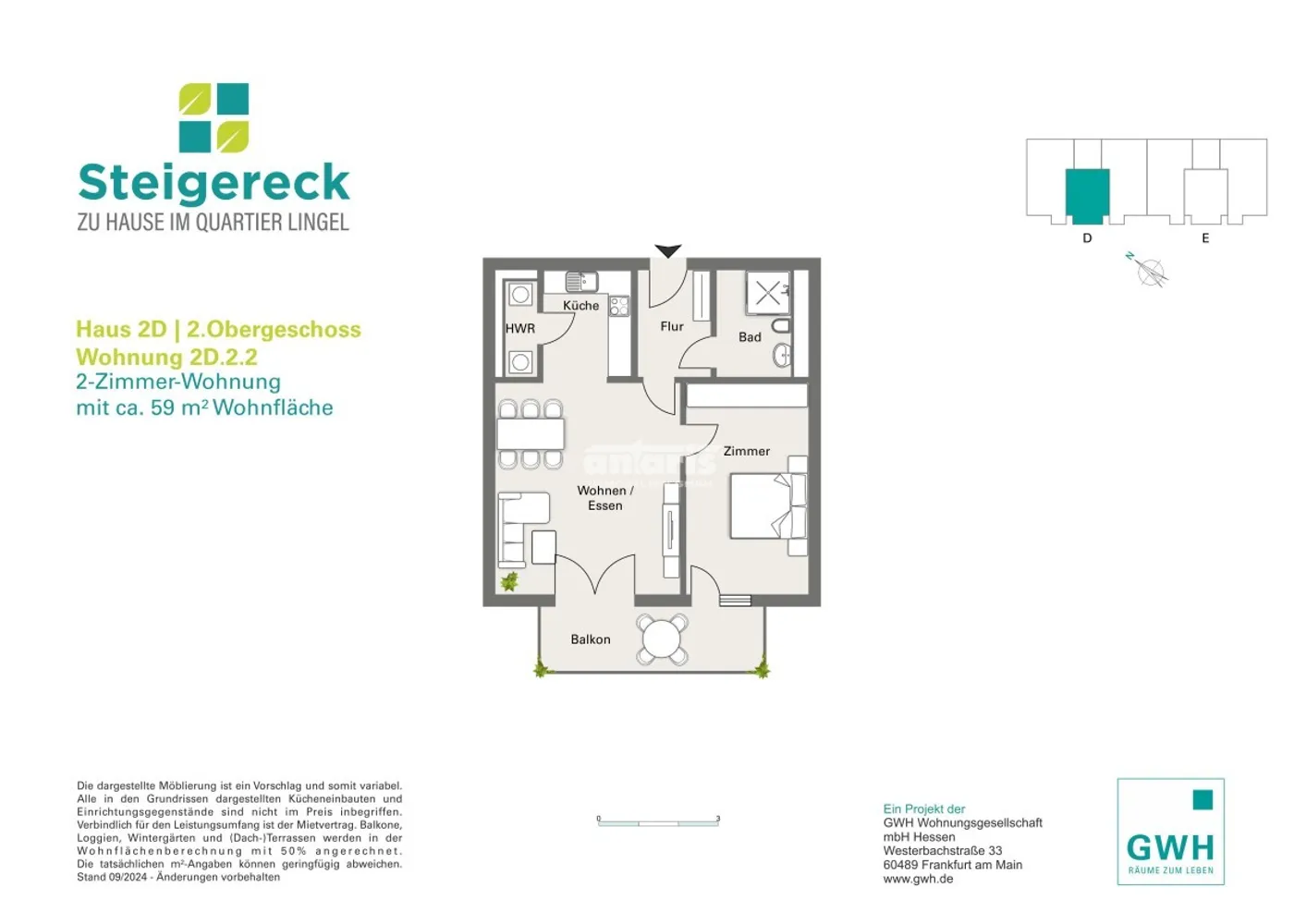 2 Zimmer Wohnung mit 59 m² in Erfurt – Bild 9
