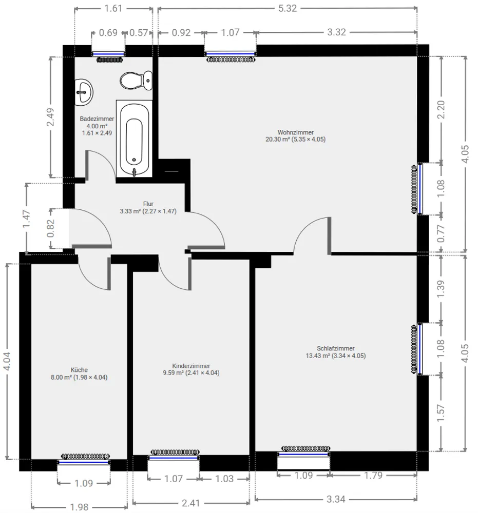 3 Zimmer Wohnung mit 57 m² in Salzgitter – Bild 6
