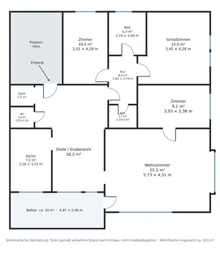 5 Zimmer Wohnung mit 103 m² in Lübeck – Bild 12