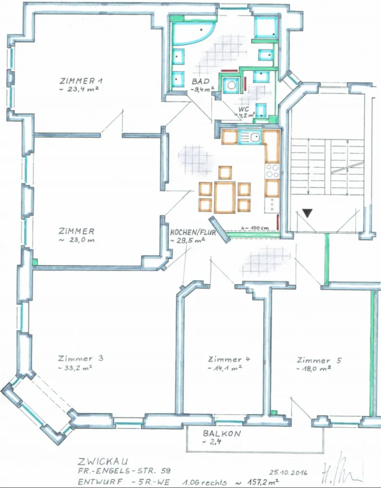 5 Zimmer Wohnung mit 155 m² in Zwickau – Bild 4