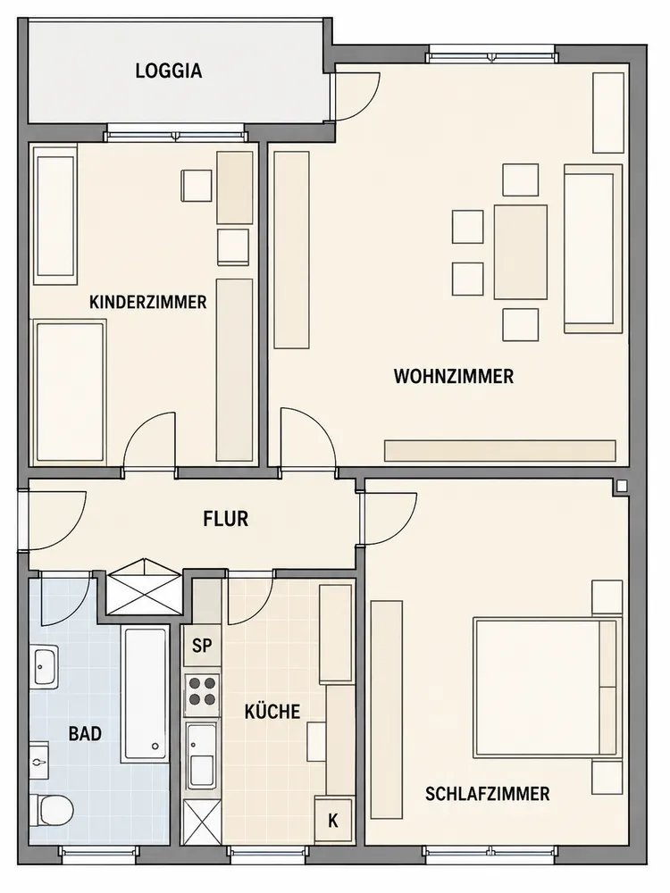 3 Zimmer Wohnung mit 76 m² in Lörrach – Bild 8