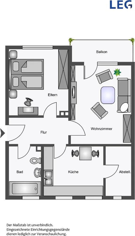 2 Zimmer Wohnung mit 56 m² in Hamm – Bild 2