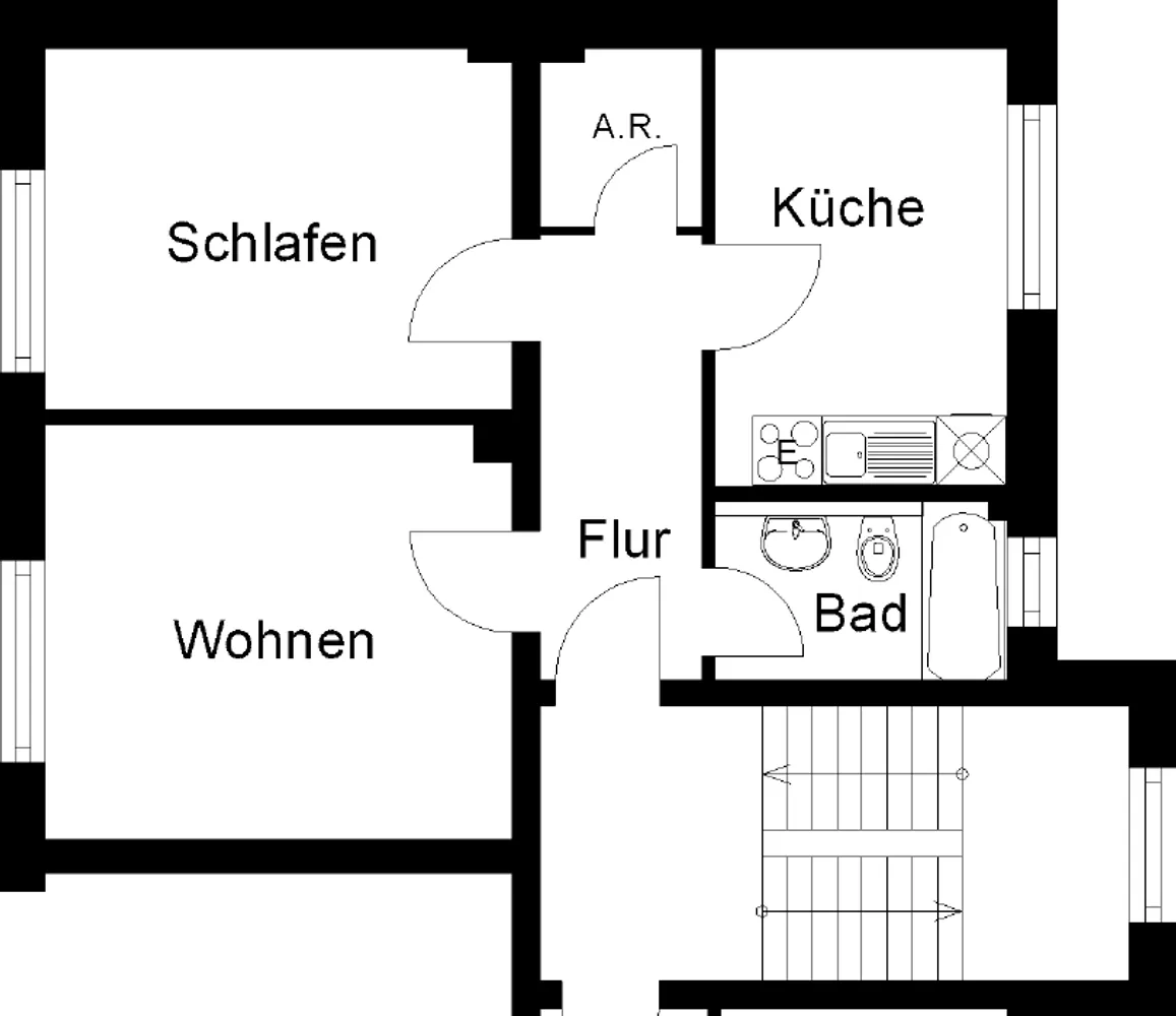 3 Zimmer Wohnung mit 50 m² in Herne – Bild 2
