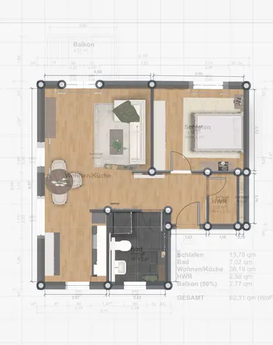2 Zimmer Wohnung mit 62 m² in Potsdam – Bild 9
