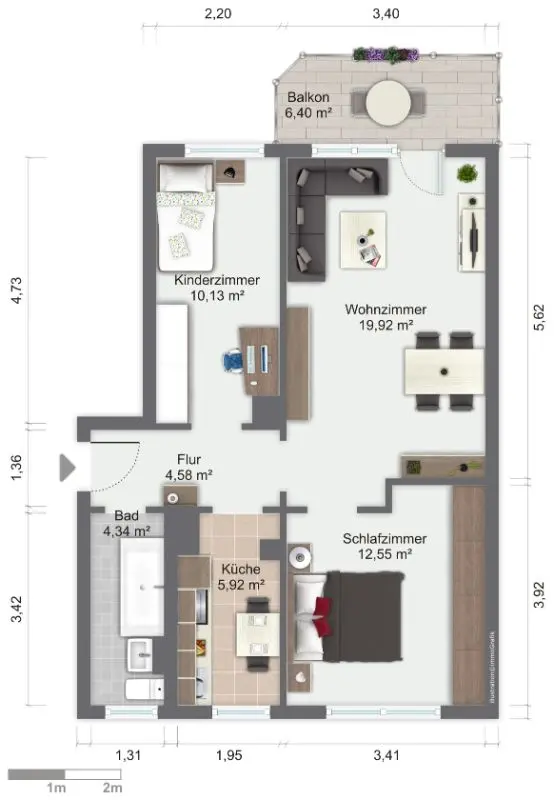 3 Zimmer Wohnung mit 59 m² in Görlitz – Bild 4