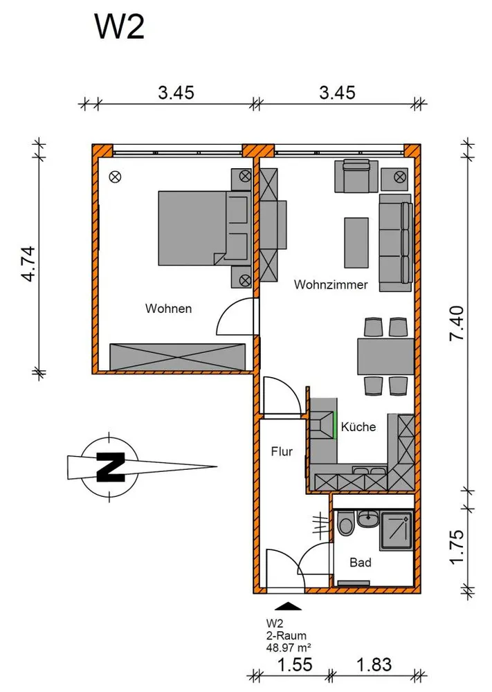 2 Zimmer Wohnung mit 49 m² in Magdeburg – Bild 10