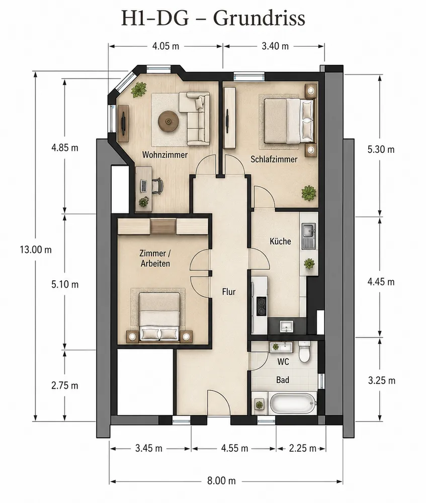 3 Zimmer Wohnung mit 65 m² in Heilbronn – Bild 10
