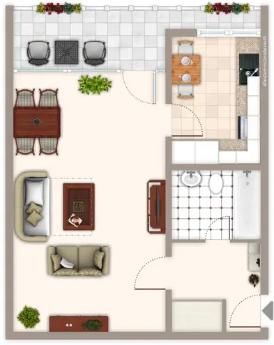 1 Zimmer Wohnung mit 44 m² in Mönchengladbach – Bild 2