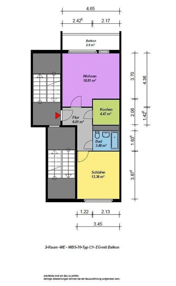 2 Zimmer Wohnung mit 48 m² in Neubrandenburg – Bild 7