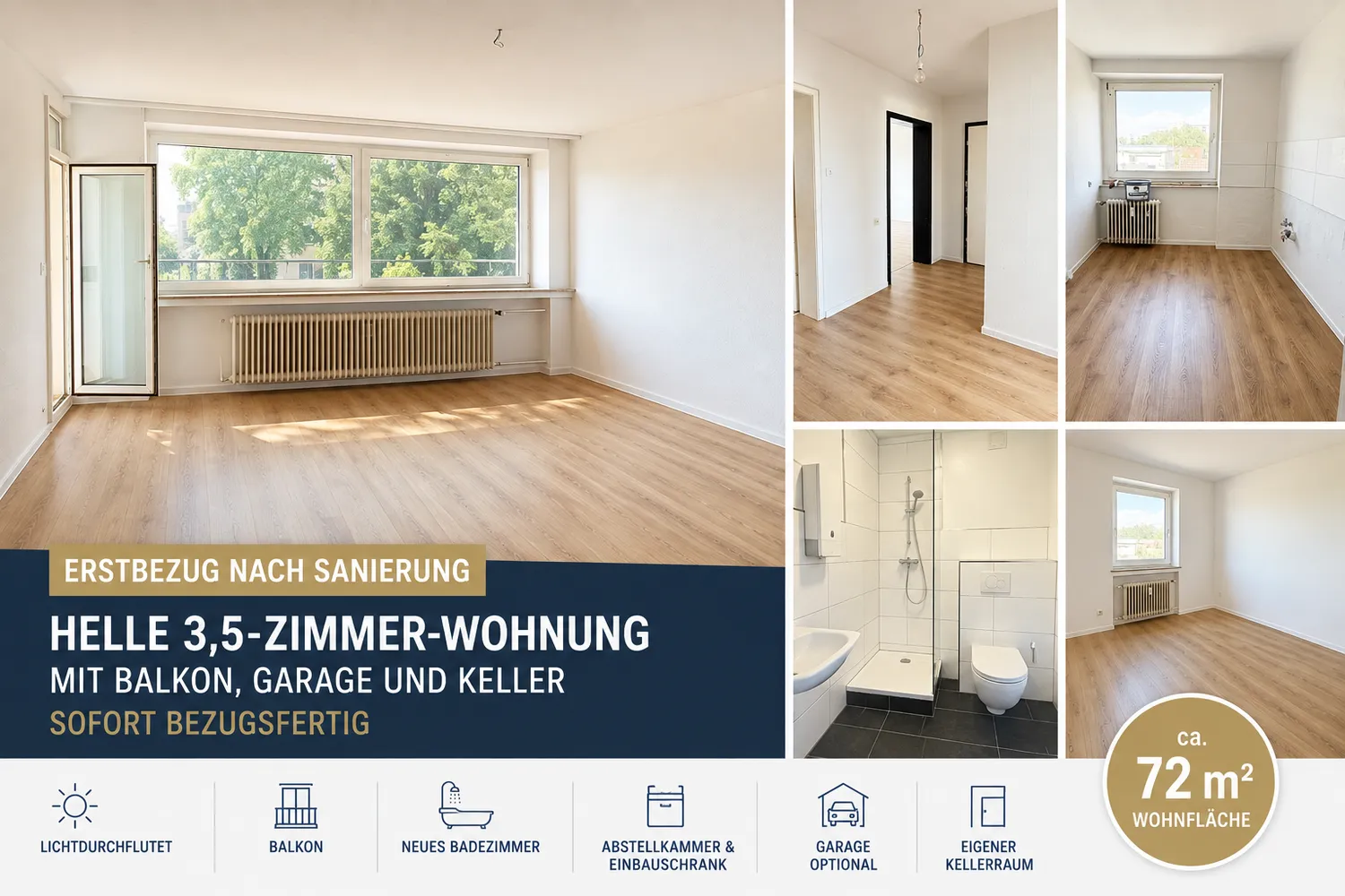 4 Zimmer Wohnung mit 72 m² in Herne – Bild 1