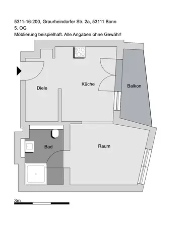1 Zimmer Wohnung mit 43 m² in Bonn – Bild 6