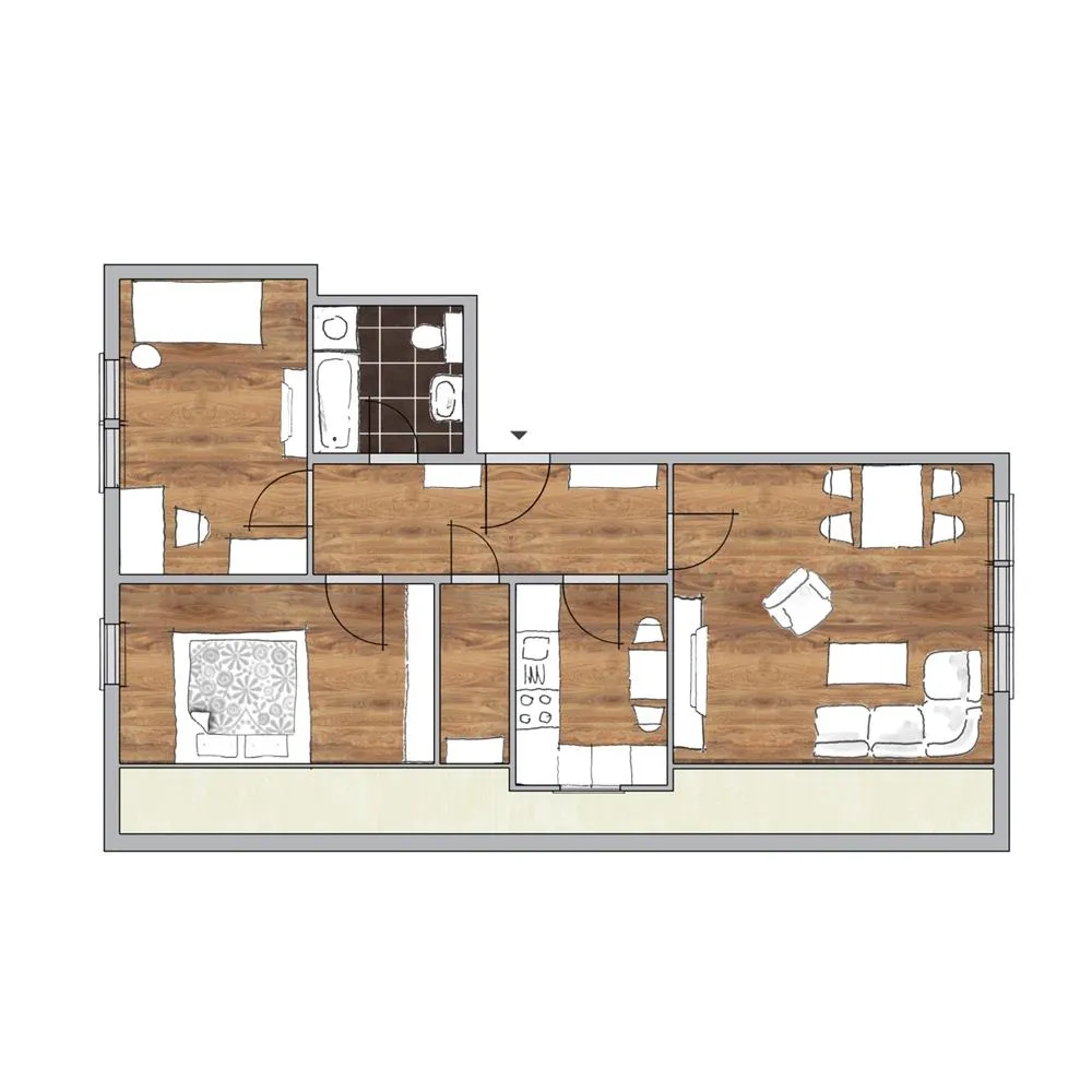 3 Zimmer Wohnung mit 76 m² in Hameln – Bild 2