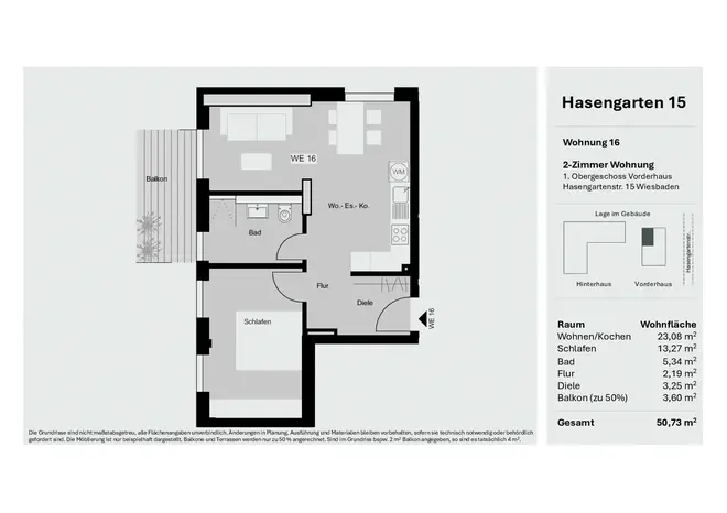 2 Zimmer Wohnung mit 51 m² in Wiesbaden – Bild 9