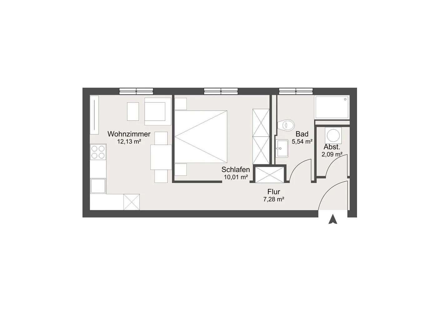 2 Zimmer Wohnung mit 37 m² in Offenbach am Main – Bild 5