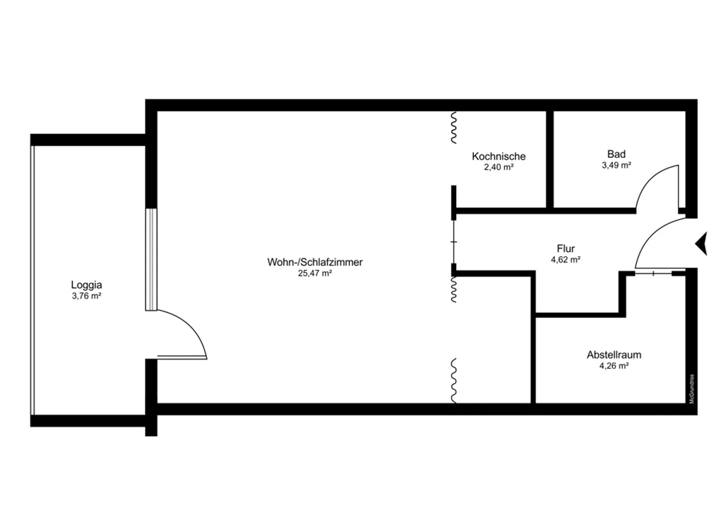 1 Zimmer Wohnung mit 44 m² in Lüneburg – Bild 7