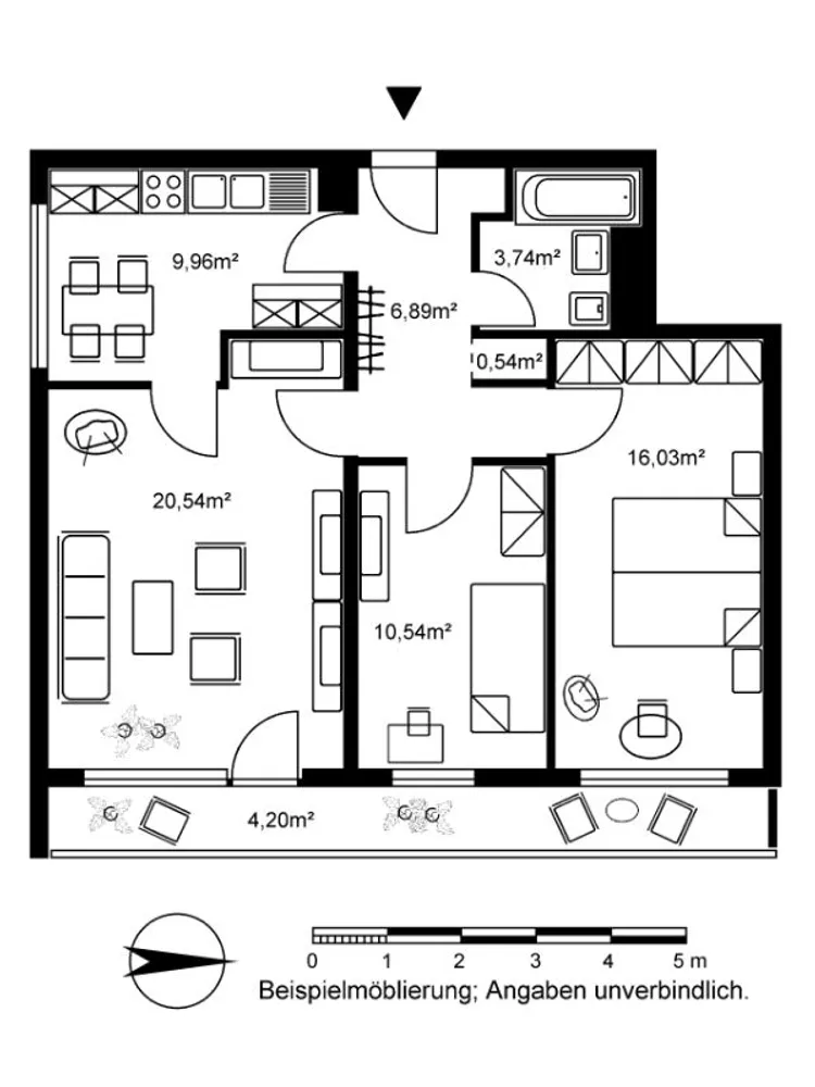 3 Zimmer Wohnung mit 72 m² in Wiesbaden – Bild 2
