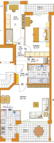 3 Zimmer Wohnung mit 81 m² in Regensburg – Bild 5