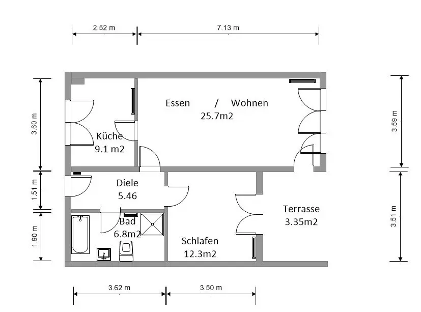 2 Zimmer Wohnung mit 62 m² in Rheinfelden – Bild 5