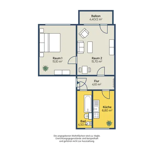 2 Zimmer Wohnung mit 49 m² in Leipzig – Bild 6