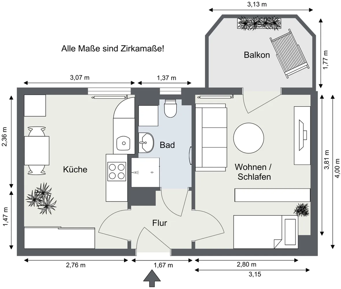 1 Zimmer Wohnung mit 33 m² in Gera – Bild 8