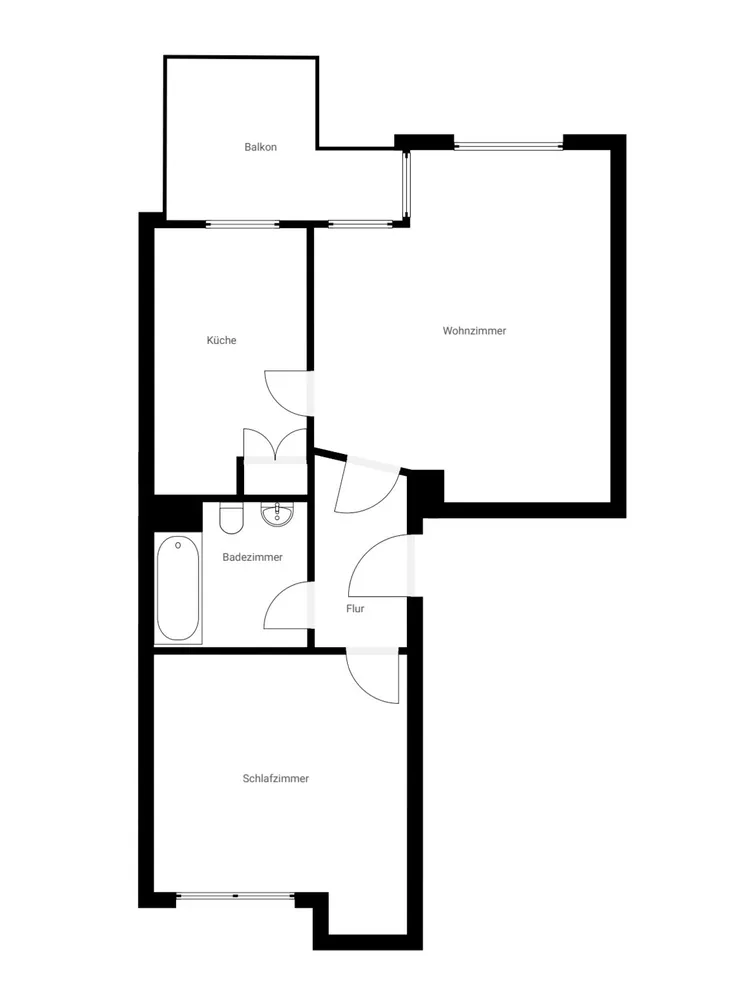 2 Zimmer Wohnung mit 58 m² in Erfurt – Bild 2