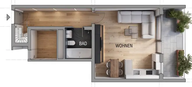 1 Zimmer Wohnung mit 36 m² in Hanau – Bild 5