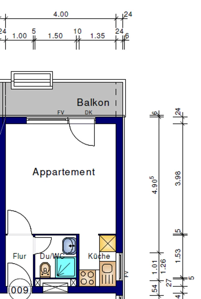 1 Zimmer Wohnung mit 25 m² in Saarbrücken – Bild 7