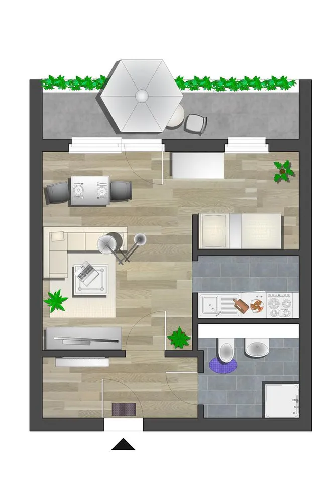 1 Zimmer Wohnung mit 36 m² in Chemnitz – Bild 2