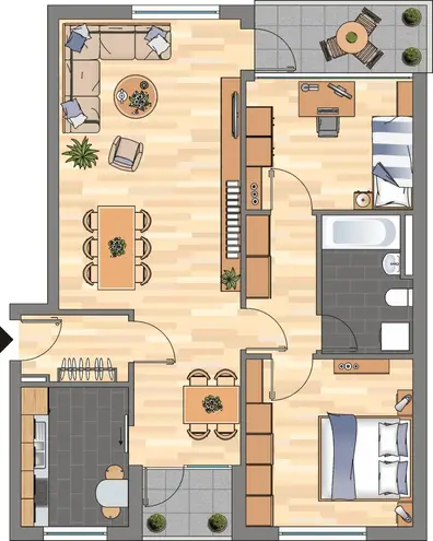 3 Zimmer Wohnung mit 84 m² in Braunschweig – Bild 2