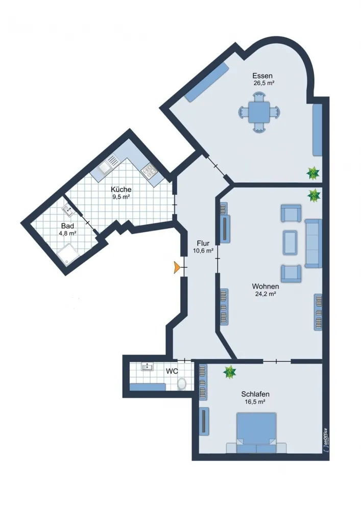 3 Zimmer Wohnung mit 90 m² in Coburg – Bild 9