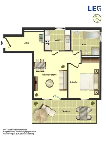 2 Zimmer Wohnung mit 63 m² in Bielefeld – Bild 2