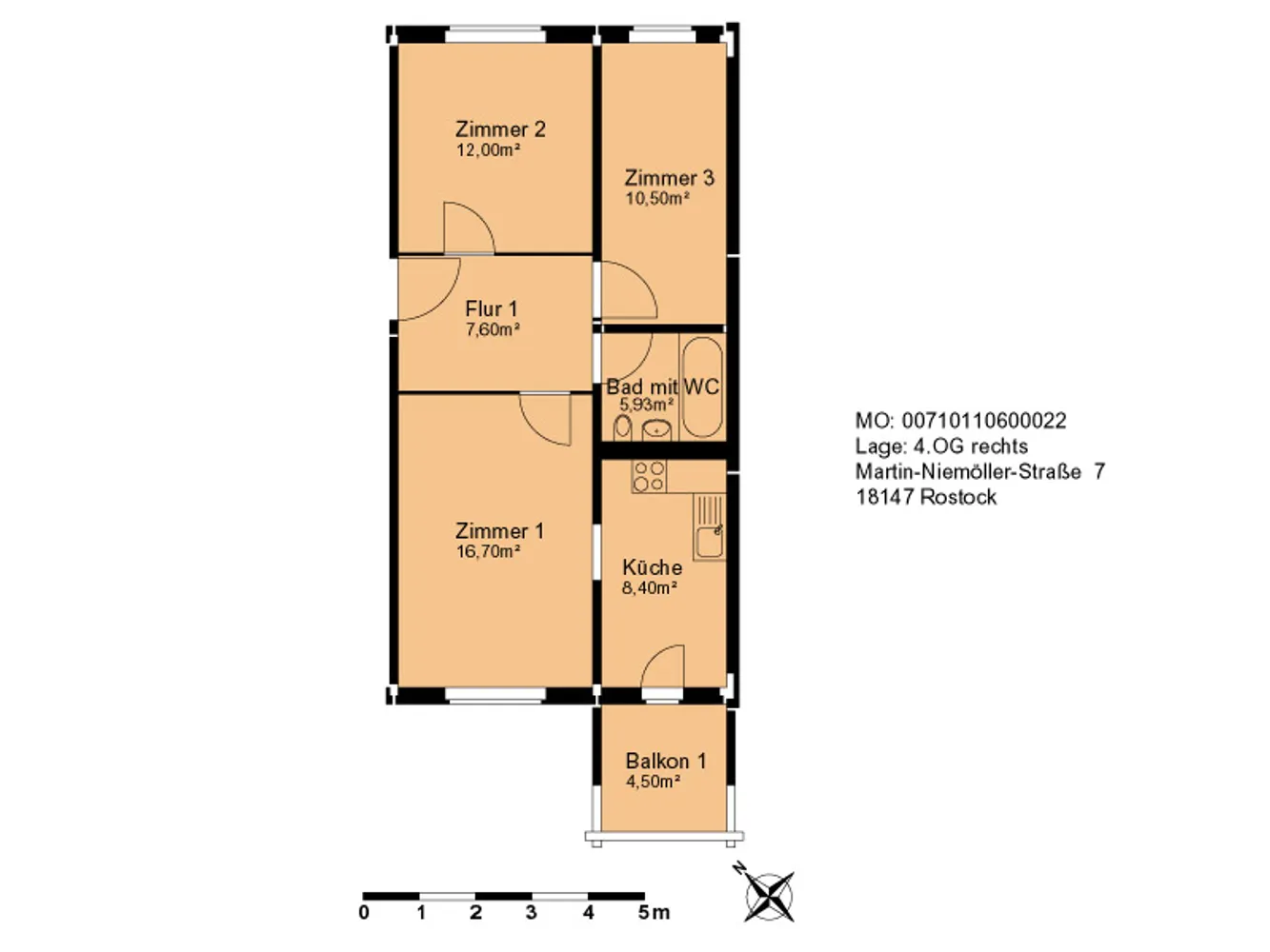 3 Zimmer Wohnung mit 62 m² in Rostock – Bild 8