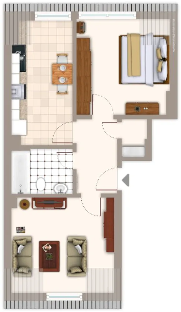 2 Zimmer Wohnung mit 43 m² in Mönchengladbach – Bild 1
