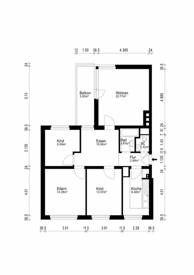 4 Zimmer Wohnung mit 87 m² in Hildesheim – Bild 10