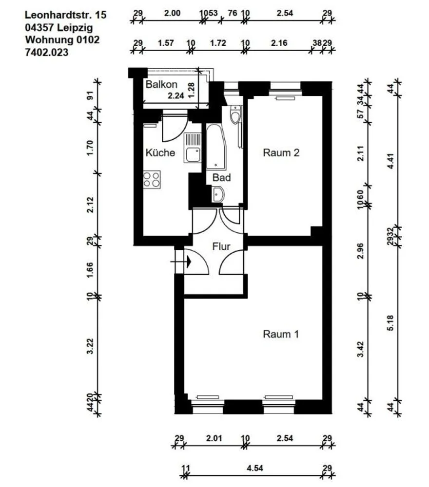2 Zimmer Wohnung mit 51 m² in Leipzig – Bild 4
