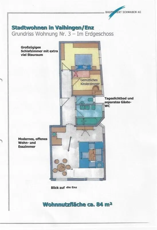 3 Zimmer Wohnung mit 79 m² in Vaihingen an der Enz – Bild 3