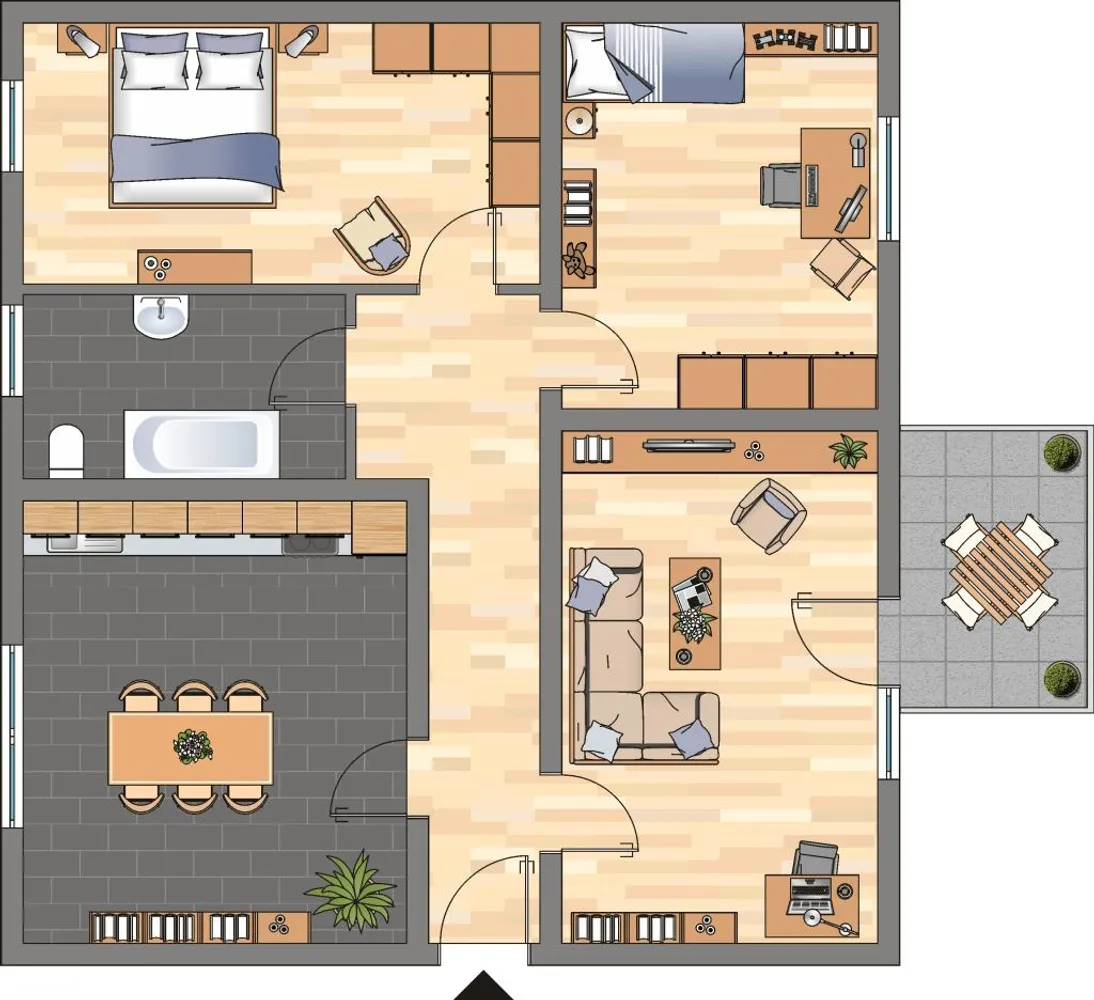 3 Zimmer Wohnung mit 55 m² in Hamm – Bild 2