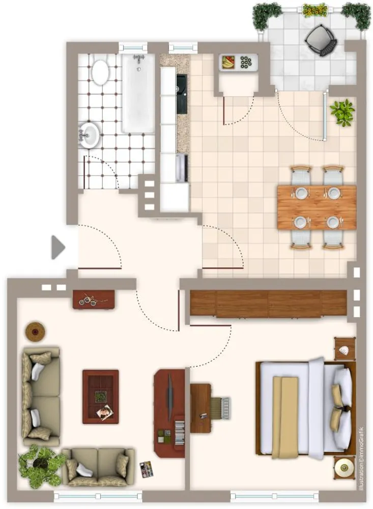 2 Zimmer Wohnung mit 51 m² in Mönchengladbach – Bild 1