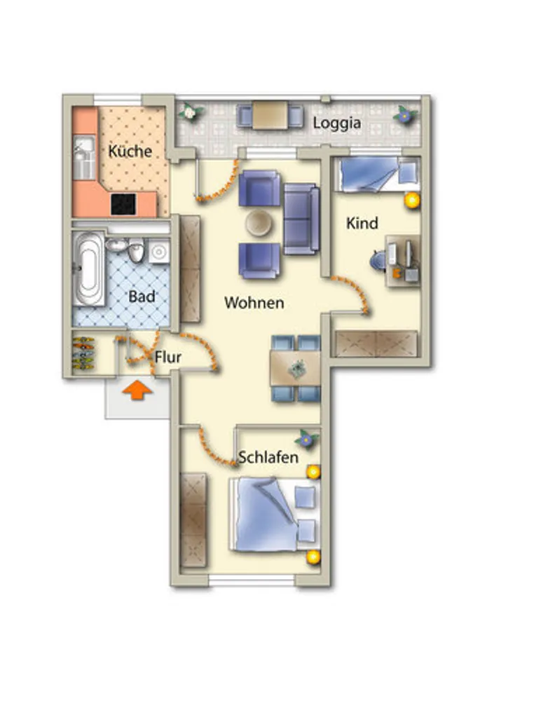 3 Zimmer Wohnung mit 60 m² in Freiberg – Bild 10