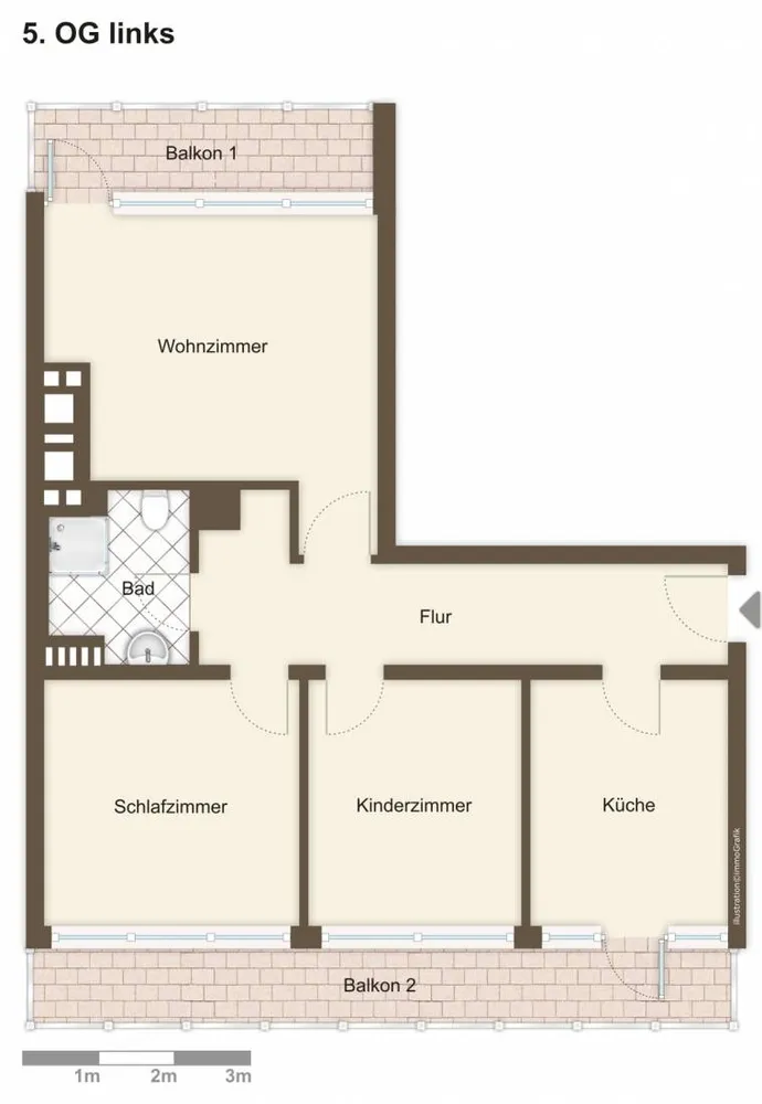 3 Zimmer Wohnung mit 56 m² in Bremen – Bild 7