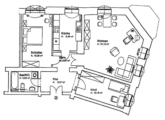 3 Zimmer Wohnung mit 83 m² in Dresden – Bild 2