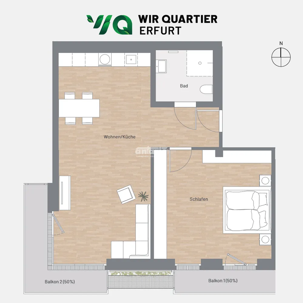2 Zimmer Wohnung mit 87 m² in Erfurt – Bild 9