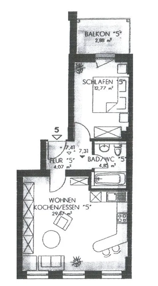 2 Zimmer Wohnung mit 54 m² in Zwickau – Bild 5