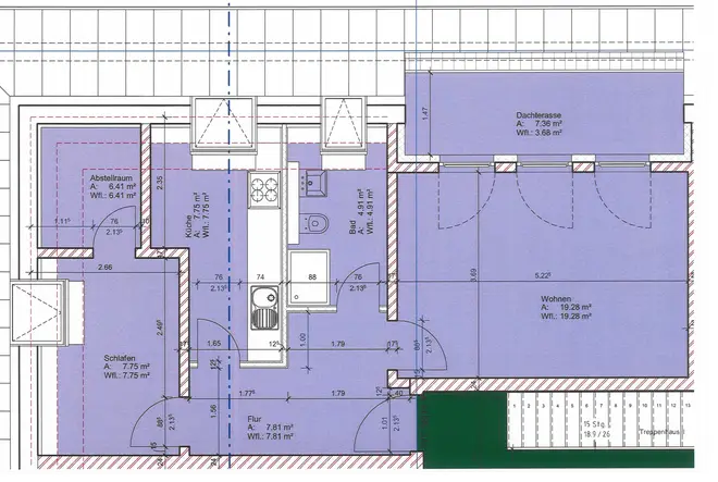 2 Zimmer Wohnung mit 55 m² in Rostock – Bild 2