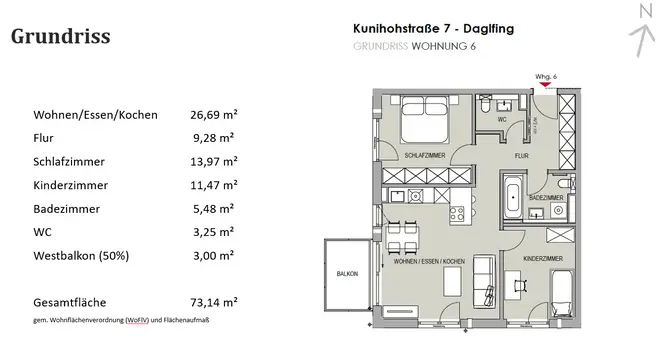 3 Zimmer Wohnung mit 73 m² in München – Bild 12