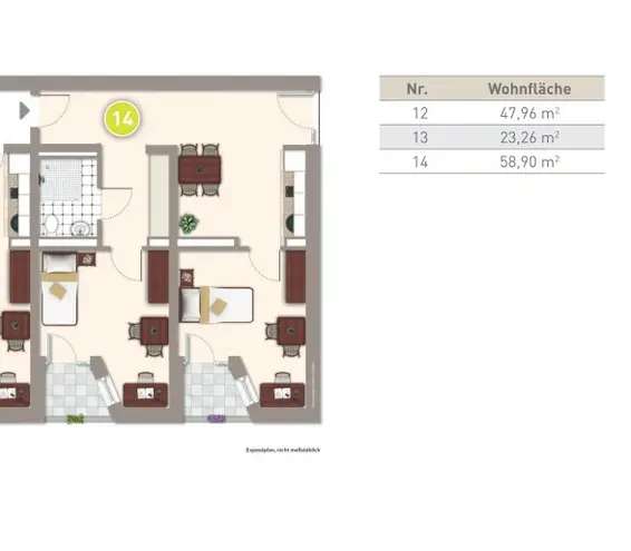 2 Zimmer Wohnung mit 59 m² in Bonn – Bild 12