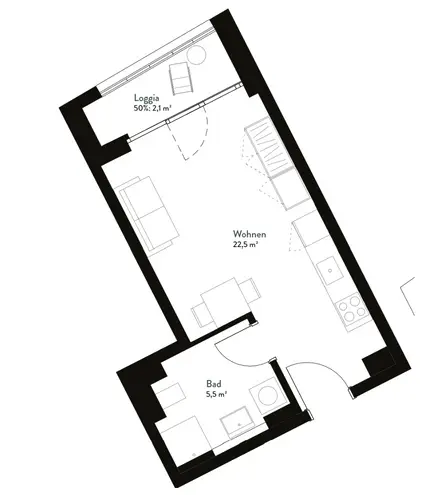 1 Zimmer Wohnung mit 31 m² in Mainz – Bild 5