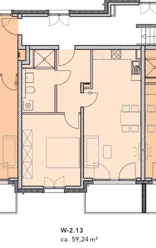2 Zimmer Wohnung mit 59 m² in Lübeck – Bild 3