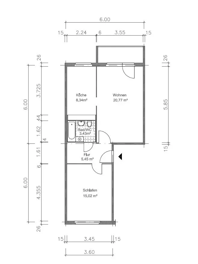 2 Zimmer Wohnung mit 55 m² in Gera – Bild 4